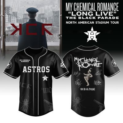 Houston Astros MLB x My Chemical Romance Long Live The Black Parade North American Stadium Tour Personalized Baseball Jersey For Fans